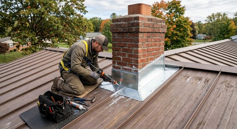 Metal Roof Flashing Repair in Millsboro, DE