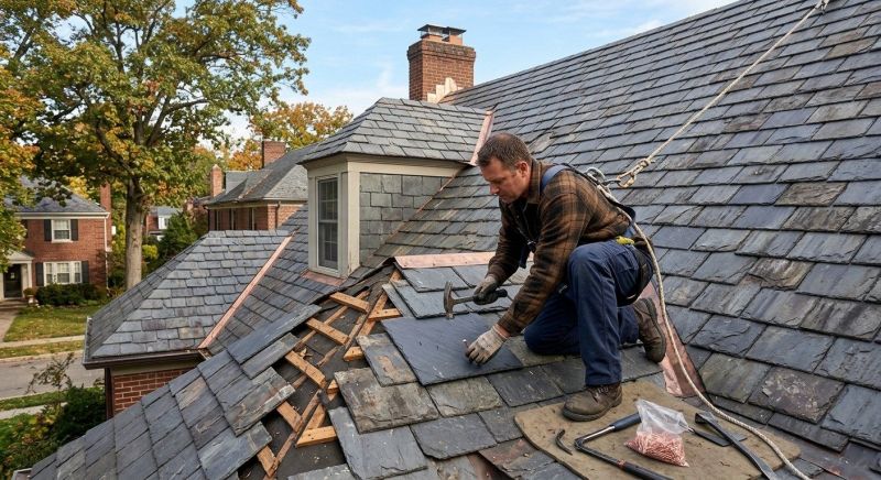 Slate Roof Repair in Ocean View, DE