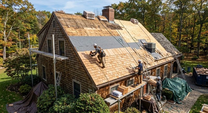 Wood Shingle Roof Replacement in Millsboro, DE